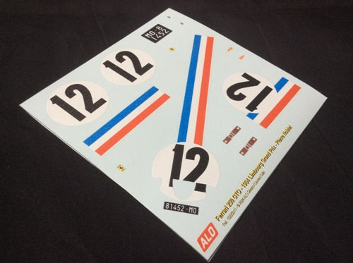 1964 LIMBOURG GRAND PRIX #12 FERRARI 250 GTO PIERRE NOBLET 1:18 DECALS