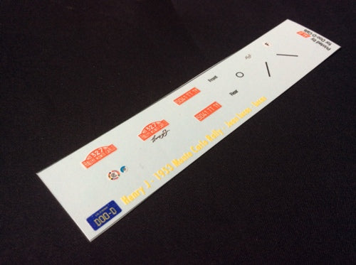 1953 MONTE CARLO RALLY #327 HENRY J JEAN LUCAS/LUCAS 1:43 DECALS