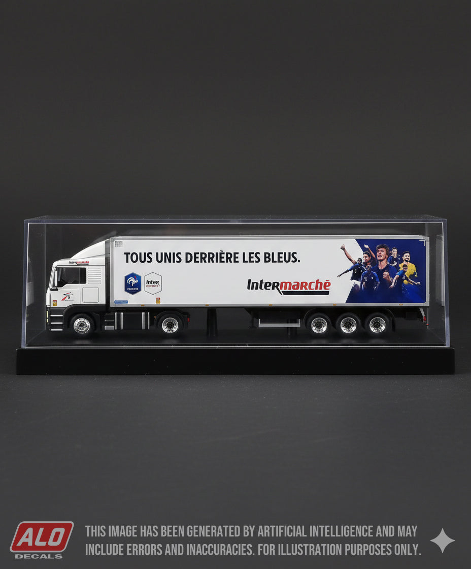 2020 SEMI-TRAILER DECORATION "INTERMARCHÉ, TOUS UNIS DERRIÈRE LES BLEUS" 1:87 DECALS