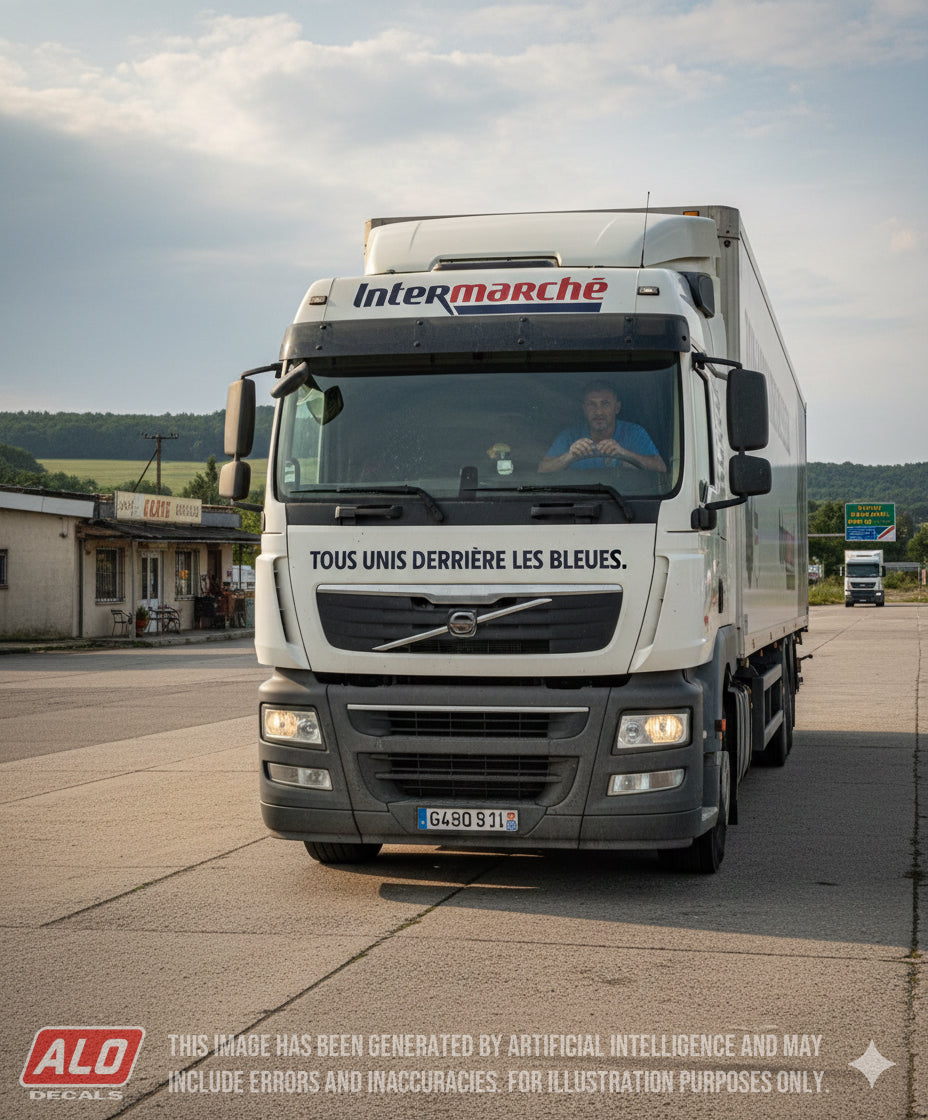 2020 SEMI-TRAILER DECORATION "INTERMARCHÉ, TOUS UNIS DERRIÈRE LES BLEUS" 1:87 DECALS