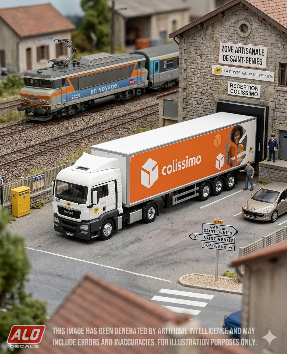 2015-2020 SEMI-TRAILER DECORATION "LA POSTE - COLISSIMO" 1:87 DECALS