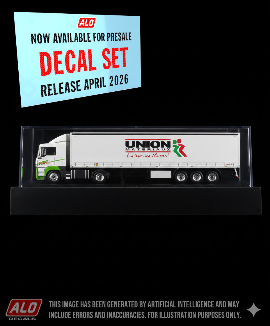 2015-2023 SEMI-TRAILER DECORATION "RBE - UNION MATERIAUX" 1:87 DECALS