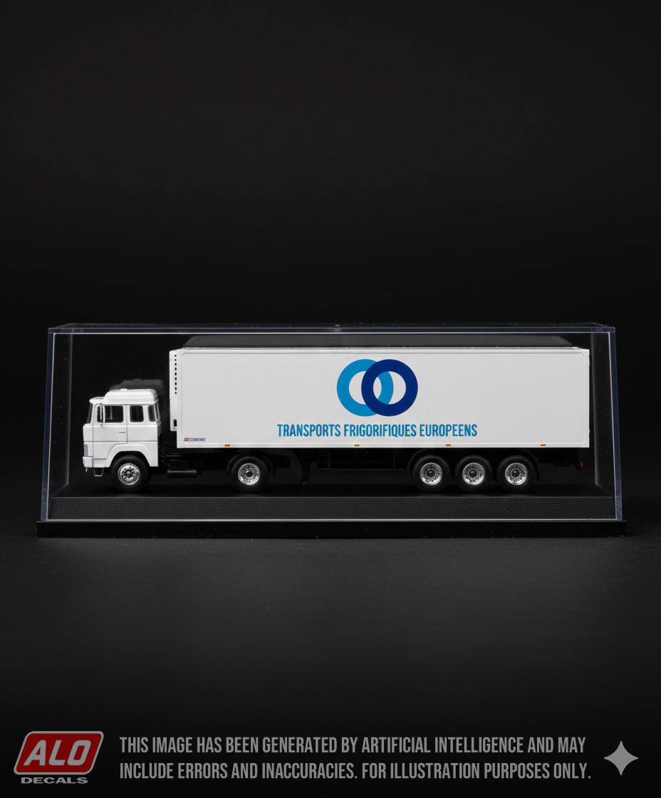 1981-1992 SEMI-TRAILER DECORATION "TRANSPORTS FRIGORIFIQUES EUROPÉENS" 1:87 DECALS