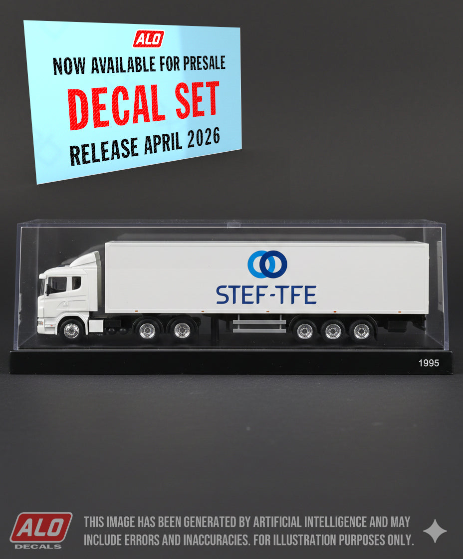 1992-2000 SEMI-TRAILER DECORATION "STEF-TFE" 1:87 DECALS