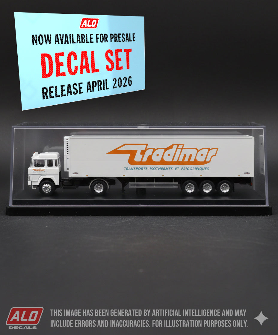 1985-1996 SEMI-TRAILER DECORATION "TRADIMAR" 1:87 DECALS