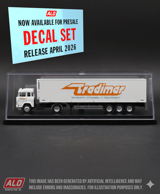 1985-1996 SEMI-TRAILER DECORATION "TRADIMAR" 1:87 DECALS