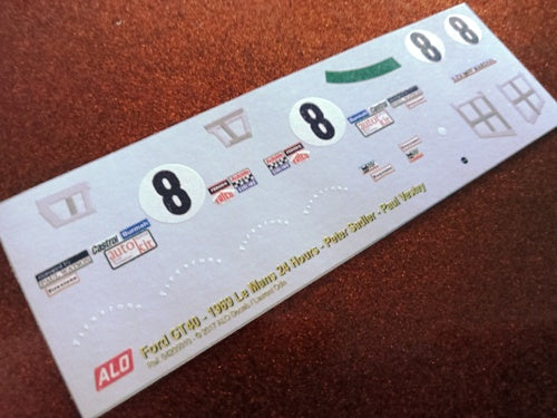 1969 LE MANS 24 HOURS #8 FORD GT40 PETER SADLER/PAUL VESTEY 1:43 DECALS