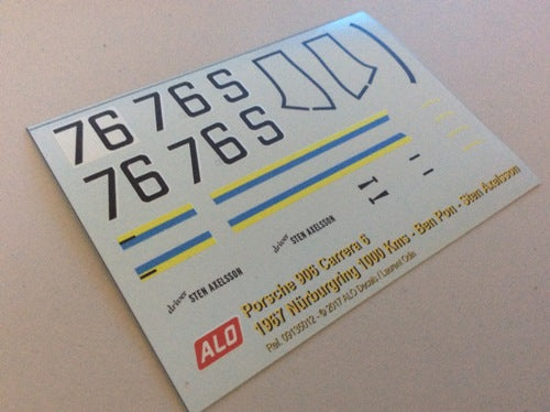 1967 NÜRBURGRING 1000 KMS #76 PORSCHE 906 BEN PON/STEN AXELSSON 1:43, 1:24 DECALS