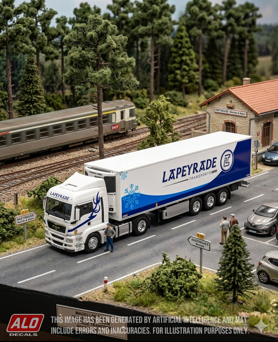 2020's SEMI-TRAILER DECORATION "LAPEYRADE" (REFRIGERATED) 1:87 DECALS