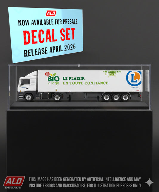 2021-PRESENT SEMI-TRAILER DECORATION "E. LECLERC - SCAPALSACE, BIO VILLAGE" 1:87 DECALS