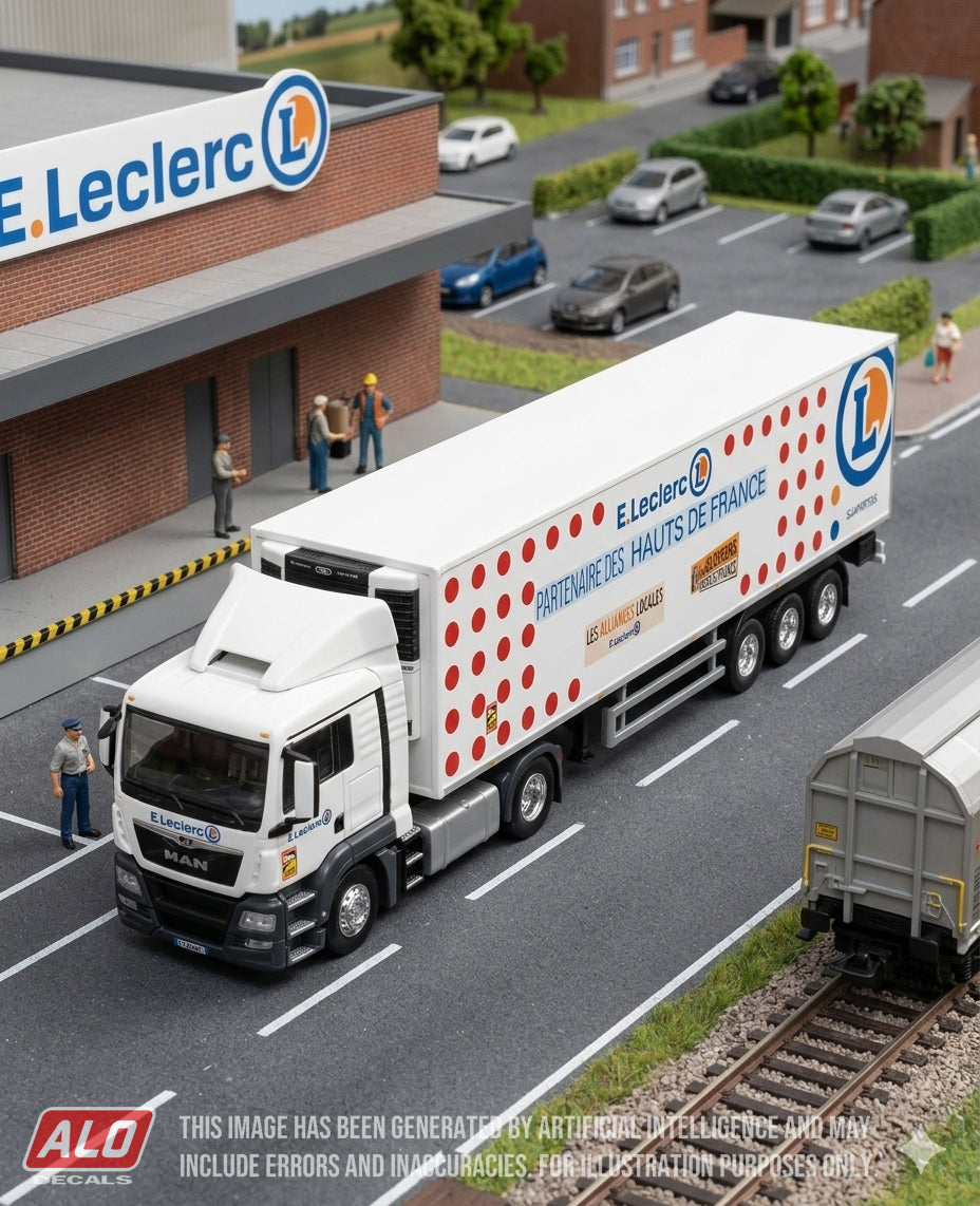 2022 SEMI-TRAILER DECORATION "E. LECLERC - SCAPARTOIS, PARTENAIRE DES HAUTS DE FRANCE" 1:87 DECALS