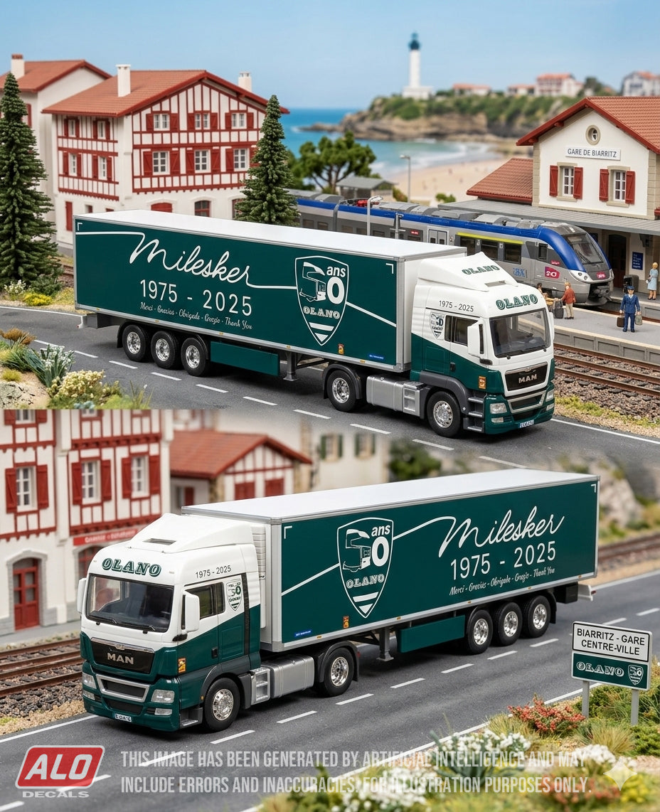 2025 SEMI-TRAILER DECORATION "OLANO - 50 ANS" 1:87 DECALS