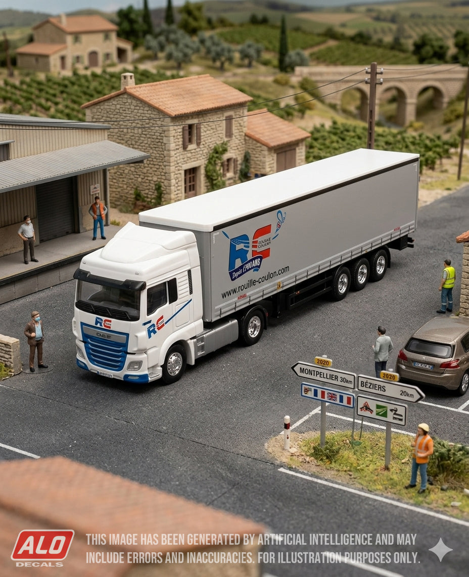 2020 SEMI-TRAILER DECORATION "ROUILLÉ & COULON - 60 ANS" (CURTAIN) 1:87 DECALS