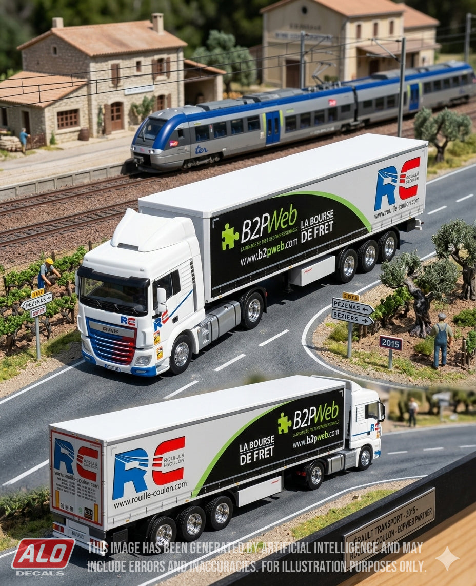 2010's SEMI-TRAILER DECORATION "ROUILLÉ & COULON - B2PWEB" 1:87 DECALS