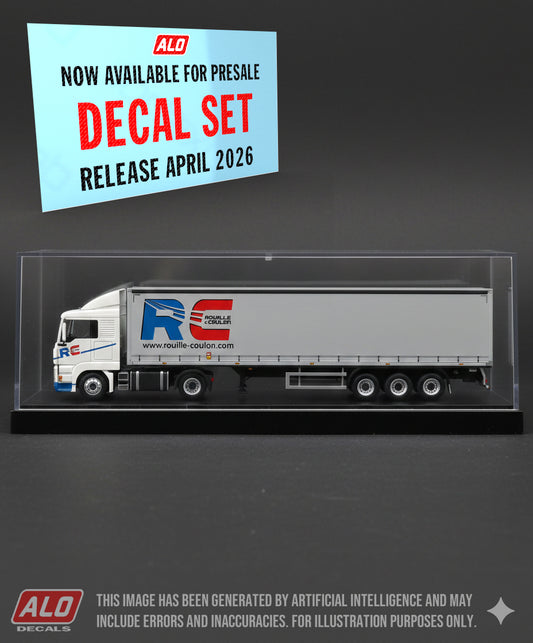2009-PRESENT SEMI-TRAILER DECORATION "ROUILLÉ & COULON" (CURTAIN) 1:87 DECALS