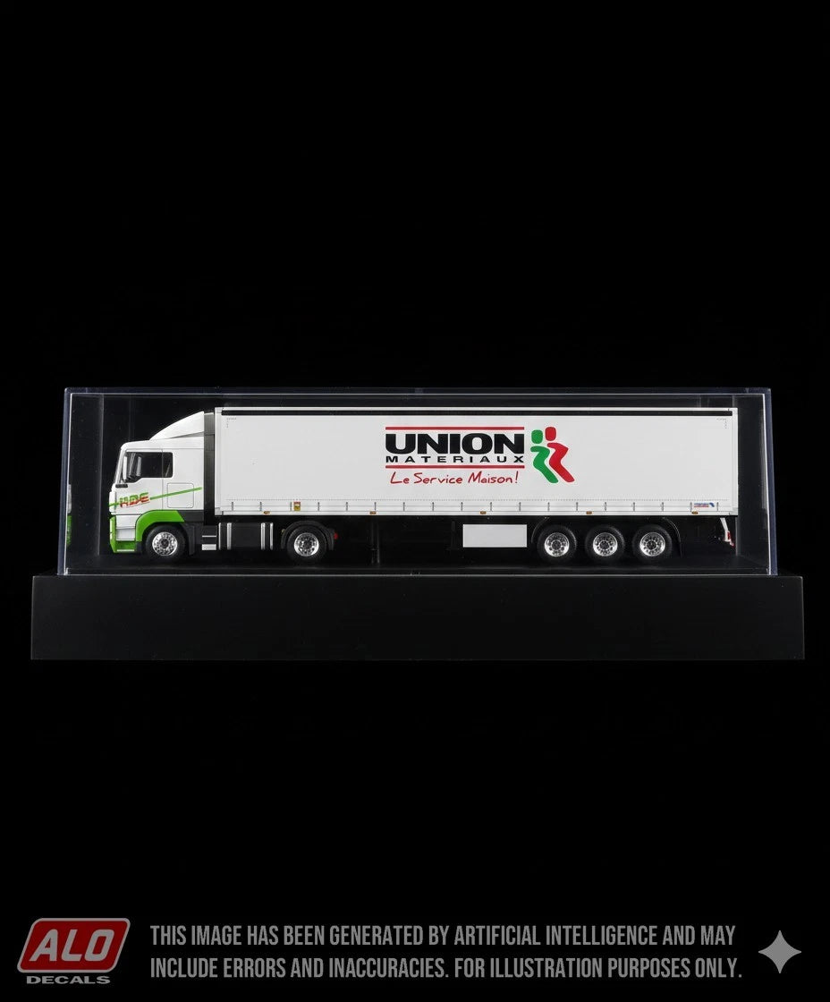 2015-2023 SEMI-TRAILER DECORATION "RBE - UNION MATERIAUX" 1:87 DECALS