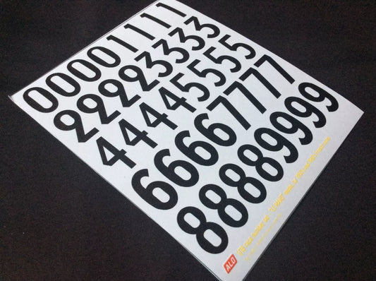 1950's TO 1960's FRENCH-STYLE HAND-PAINTED RACE NUMBERS - "LE MANS" MODEL - 1:18 DECALS