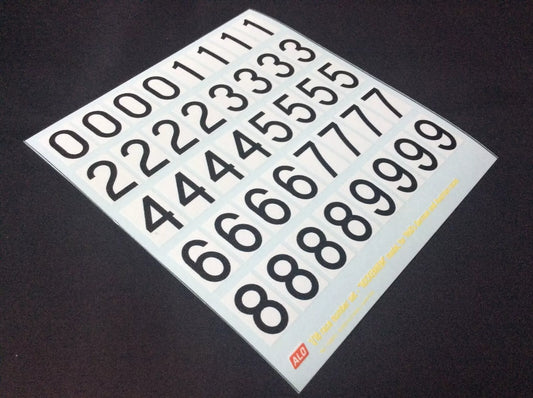 1960's GERMAN- OR AUSTRIAN-STYLE RACE NUMBERS - "HOCKENHEIM" MODEL - 1:18 DECALS