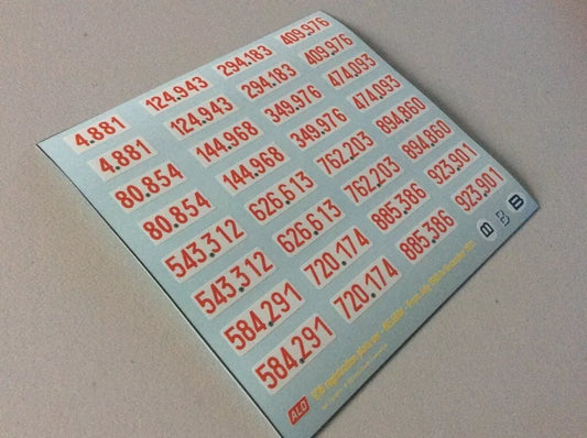 1928-1953 BELGIAN REGISTRATION PLATES 1:43, 1:18 DECALS - FOR 16 CARS