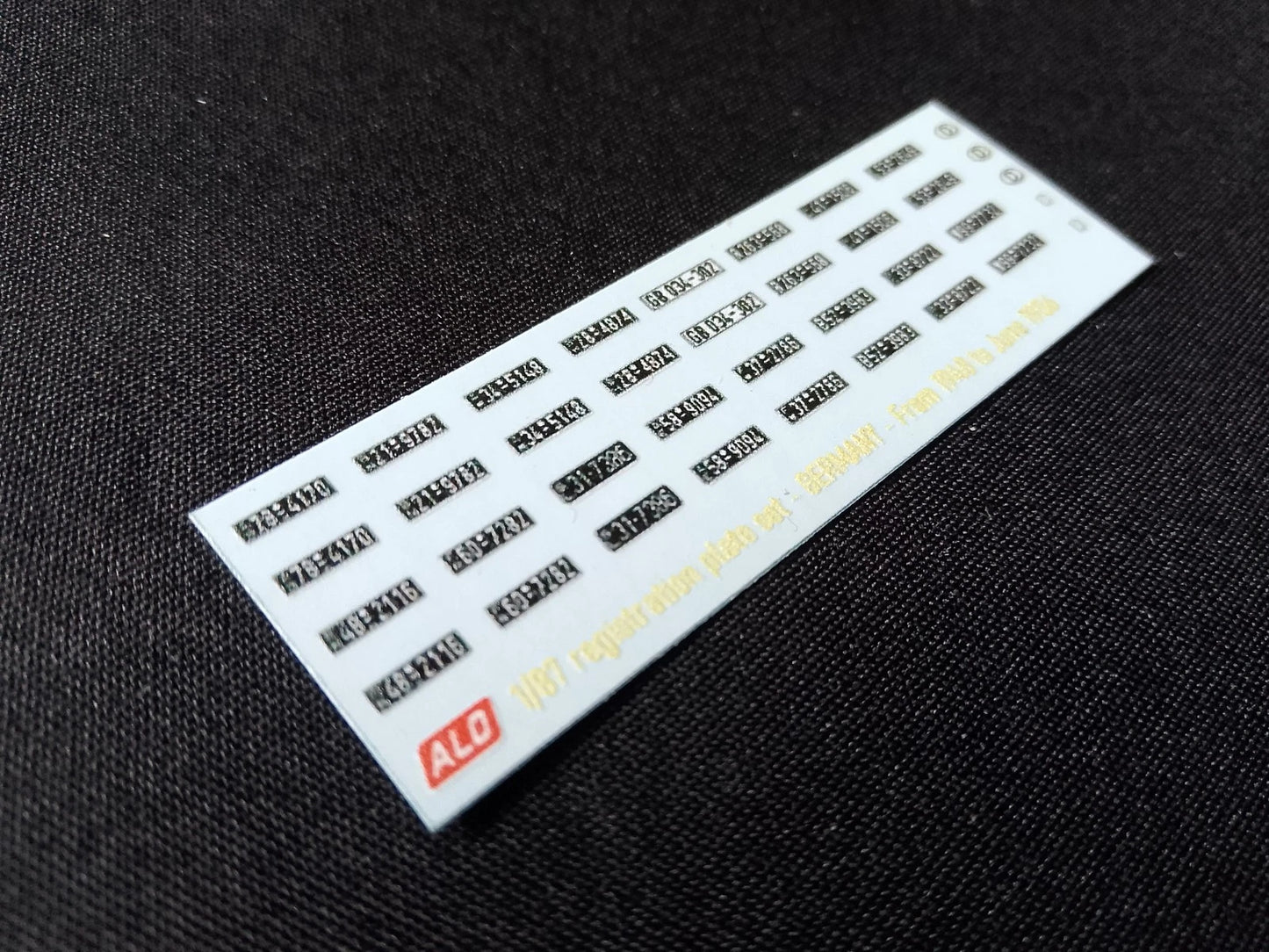 1948-1956 GERMAN REGISTRATION PLATES 1:87, 1:43, 1:24, 1:18 DECALS - FOR 16 CARS