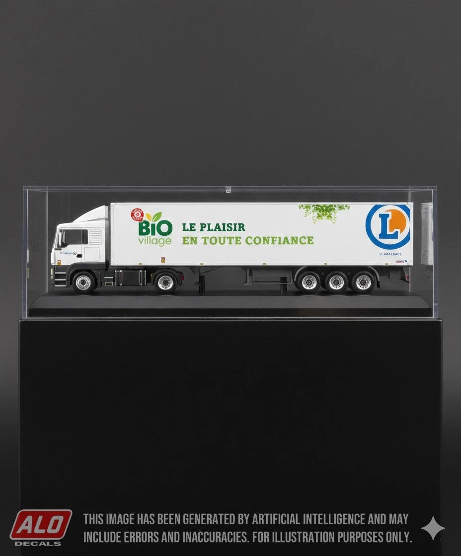 2021-PRESENT SEMI-TRAILER DECORATION "E. LECLERC - SCAPALSACE, BIO VILLAGE" 1:87 DECALS
