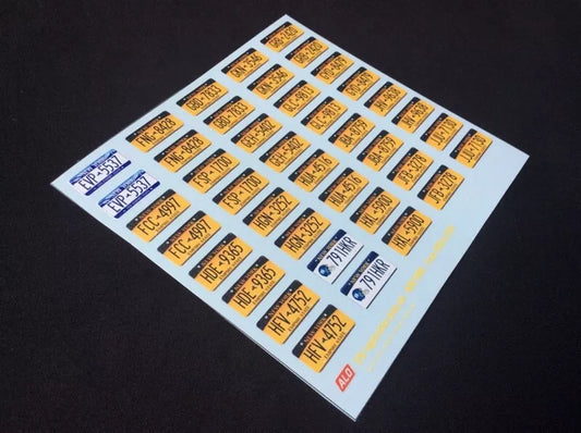 2010-2019 NEW YORK REGISTRATION PLATES 1:43, 1:24, 1:18 DECALS - FOR 20 CARS