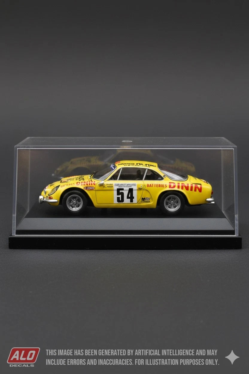 1976 CRITERIUM DES CEVENNES # 54 ALPINE A110 CHRISTIAN NAHON/JEAN-LOUIS ALRIC 1:43 DECALS