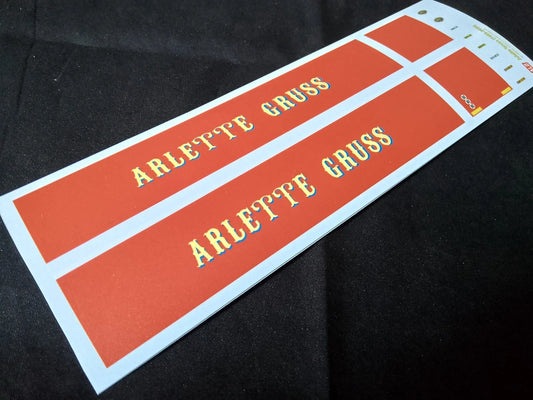 1985-2009 SEMI-TRAILER DECORATION "ARLETTE GRUSS" 1:87 DECALS