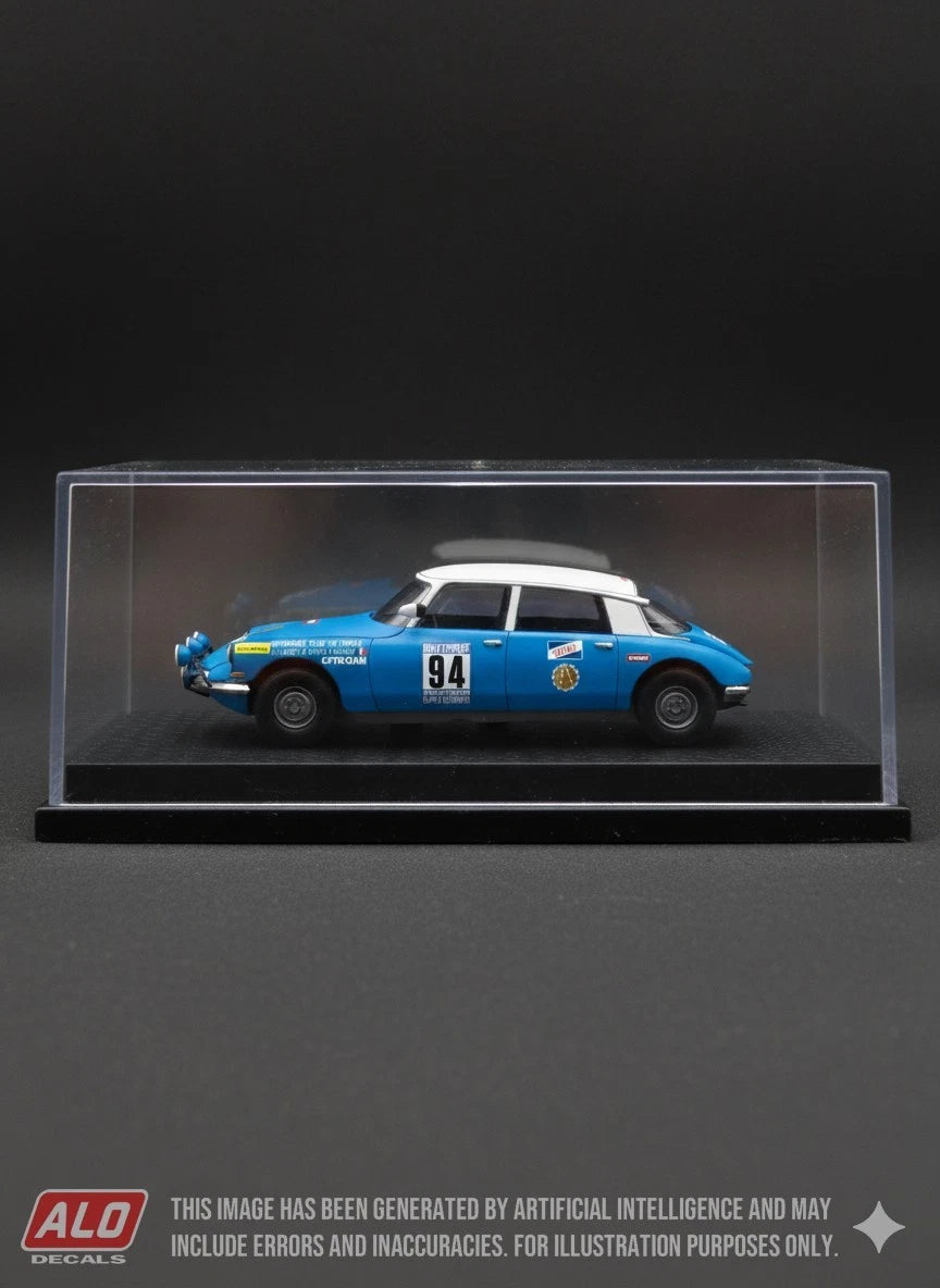 1968 LONDON-SYDNEY MARATHON #94 CITROËN DS JEAN-LOUIS LEMERLE/OLIVIER TURCAT/PATRICK VANSON 1:43 DECALS