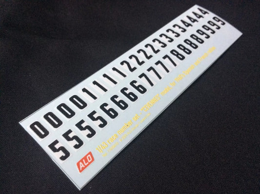1960's TO 1980's FRENCH- OR SPANISH-STYLE RACE NUMBERS - "CEVENNES" MODEL - 1:43 DECALS