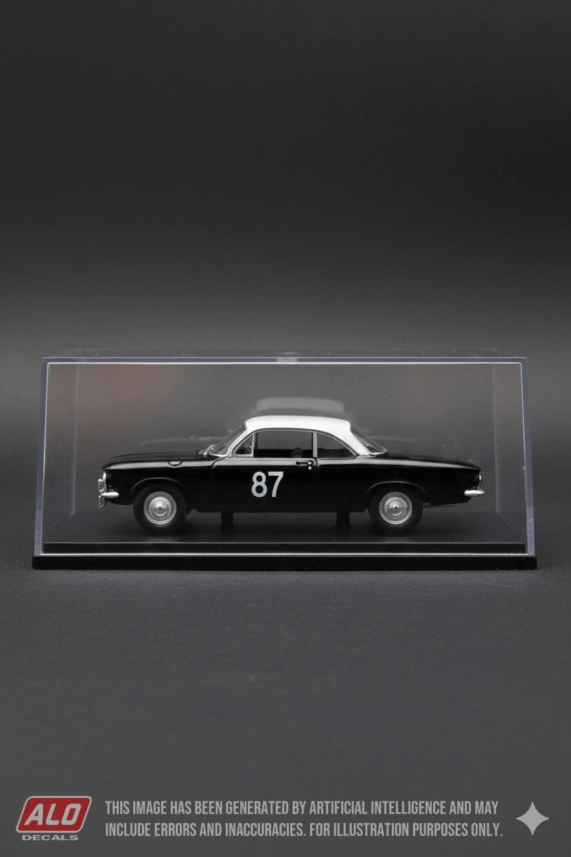 1960 TULPENRALLYE #87 CHEVROLET CORVAIR COUPE PETRUS "PIET" JETTEN/LOUIS VAN NOORDWIJK 1:43, 1:24, 1:18 DECALS
