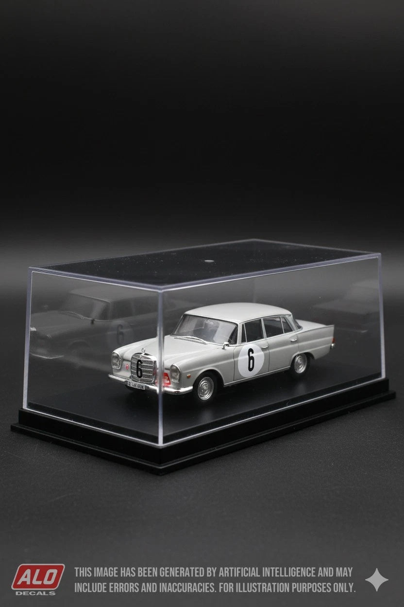1961 RALLYE ALGER-CENTRAFRIQUE #6 MERCEDES-BENZ 220SE (W111) KARL KLING/RAINER GÜNZLER 1:43 DECALS