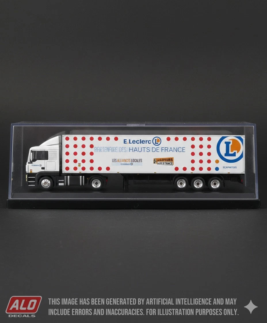 2022 SEMI-TRAILER DECORATION "E. LECLERC - SCAPARTOIS, PARTENAIRE DES HAUTS DE FRANCE" 1:87 DECALS