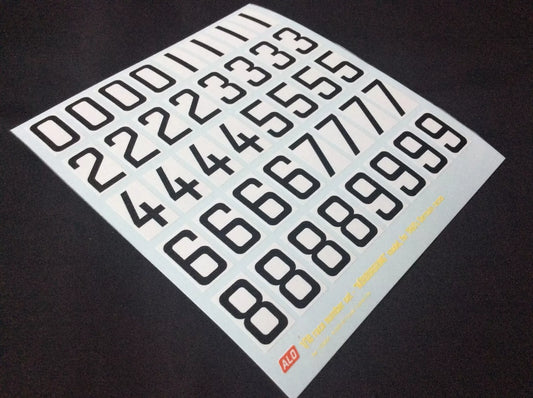 1960's GERMAN-STYLE RACE NUMBERS - "NÜRBURGRING" MODEL - 1:18 DECALS