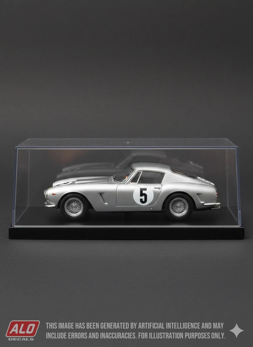 1961 PARIS 1000 KMS, MONTLHERY # 5 FERRARI 250 GT SWB PEDRO RODRIGUEZ/RICARDO RODRIGUEZ 1:43, 1:32, 1:24, 1:18 DECALS