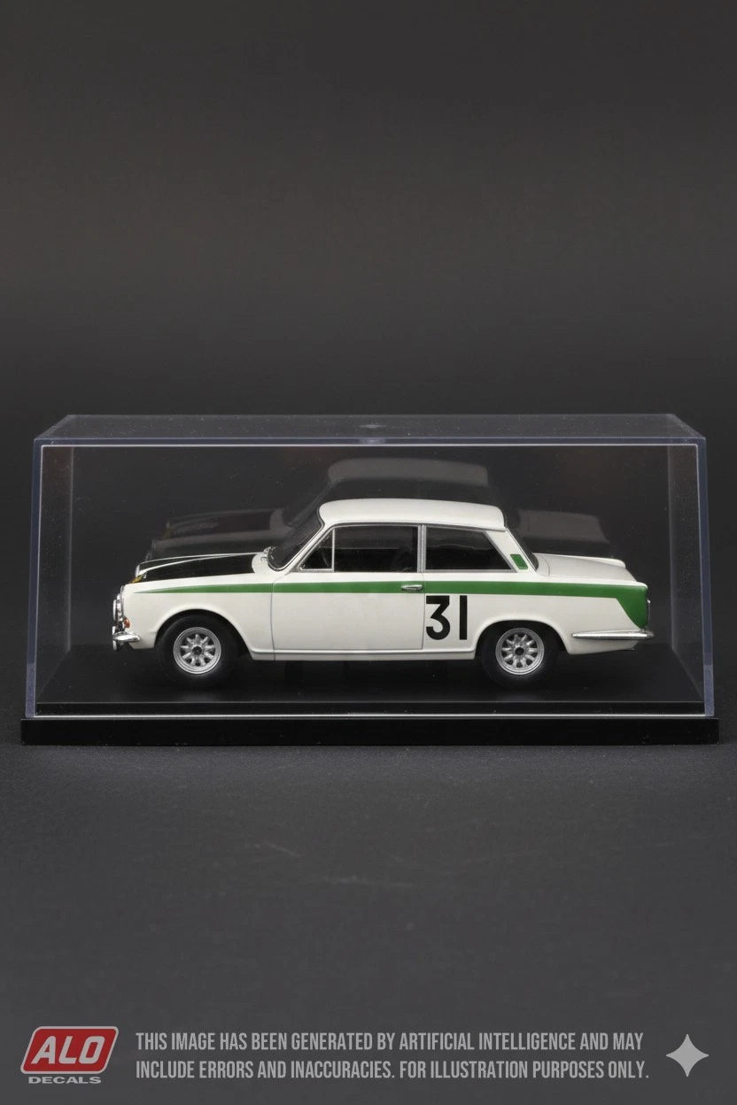 1966 MARATHON DE LA ROUTE #31 FORD CORTINA GILBERT STAEPELAERE/JACKY ICKX 1:43 DECALS