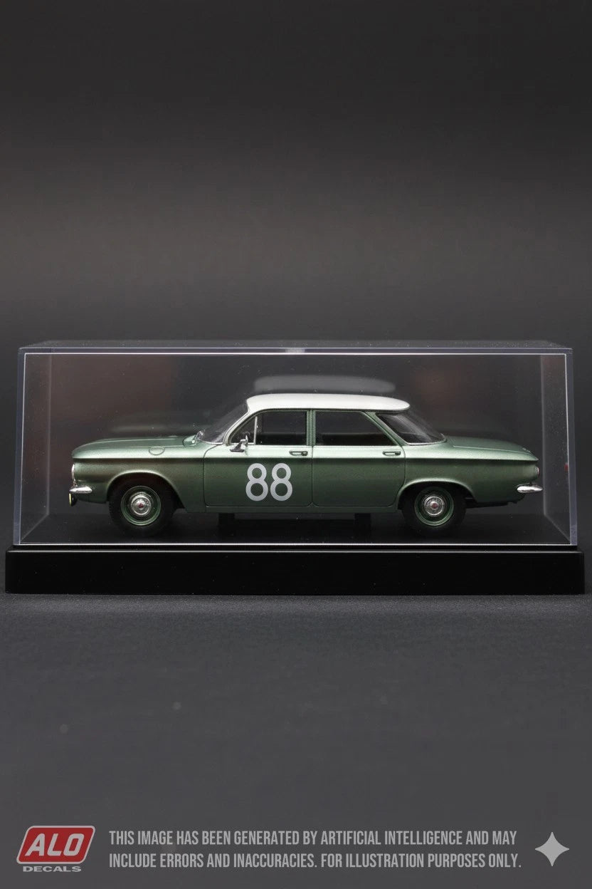 1960 TULPENRALLYE #88 CHEVROLET CORVAIR WILLEM VAN ZIJL/J.A. BRINKMAN 1:43, 1:24, 1:18 DECALS
