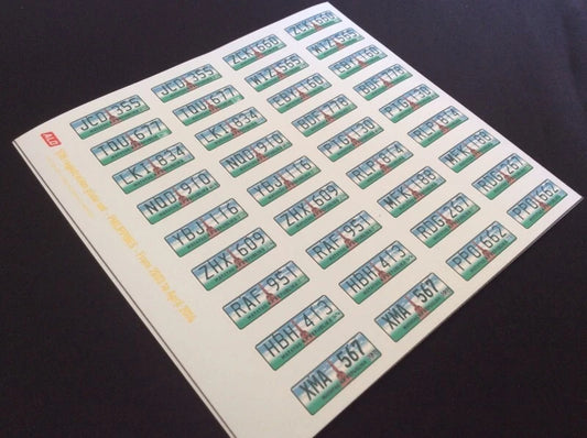 2003-2014 PHILIPPINE REGISTRATION PLATES 1:43, 1:18 DECALS - FOR 18 CARS