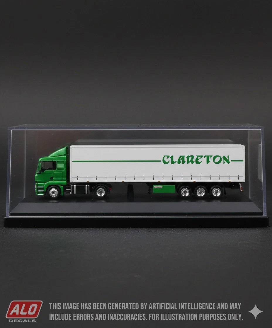 2009-2015 SEMI-TRAILER DECORATION "CLARETON" (CURTAIN) 1:87 DECALS
