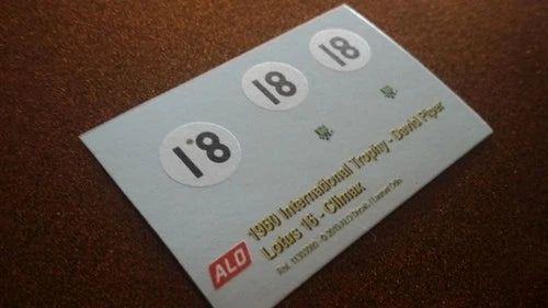 1960 INTERNATIONAL TROPHY, SILVERSTONE #18 LOTUS 16 DAVID PIPER 1:43 DECALS