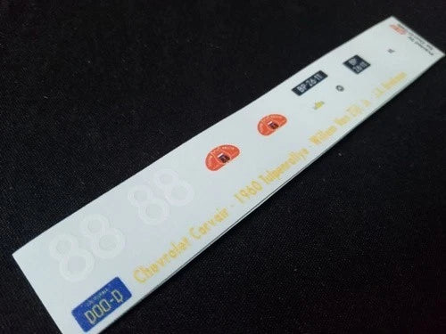 1960 TULPENRALLYE #88 CHEVROLET CORVAIR WILLEM VAN ZIJL/J.A. BRINKMAN 1:43, 1:24, 1:18 DECALS