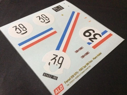 1963 SPA 500 KMS #39 FERRARI 250 GTO PIERRE NOBLET 1:18 DECALS
