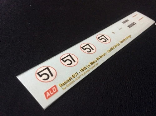 1949 LE MANS 24 HOURS #57 RENAULT 4CV CAMILLE HARDY/MAURICE ROGER 1:43 DECALS