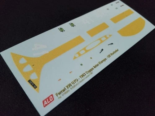 1963 COPPA INTER-EUROPA, MONZA #41 FERRARI 250 GTO ULF NORINDER 1:43 DECALS