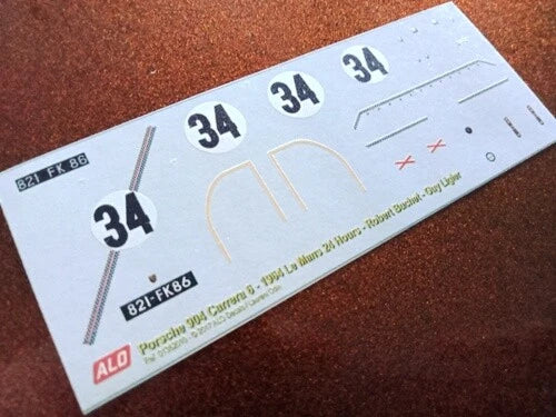 1964 LE MANS 24 HOURS #34 PORSCHE 904 ROBERT BUCHET/GUY LIGIER 1:43 DECALS