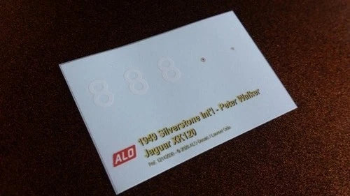 1949 SILVERSTONE INTERNATIONAL #8 JAGUAR XK120 PETER WALKER 1:43 DECALS