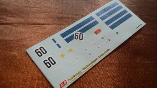1965 KANONLOPPET, KARLSKOGA #60 FORD MUSTANG GAWAINE BAILLIE 1:43 DECALS
