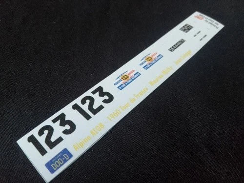 1960 TOUR DE FRANCE #123 ALPINE A108 MAURICE MICHY/JEAN ESTAGET 1:43 DECALS