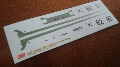 1963 GOLD CUP, OULTON PARK #82 FORD CORTINA TREVOR TAYLOR 1:43 DECALS