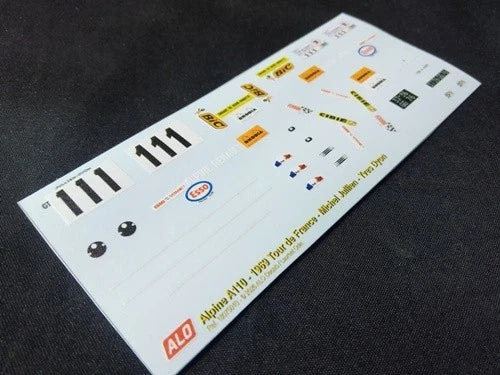 1969 TOUR DE FRANCE #111 ALPINE A110 MICHEL JULLIEN/YVES DYON 1:43 DECALS